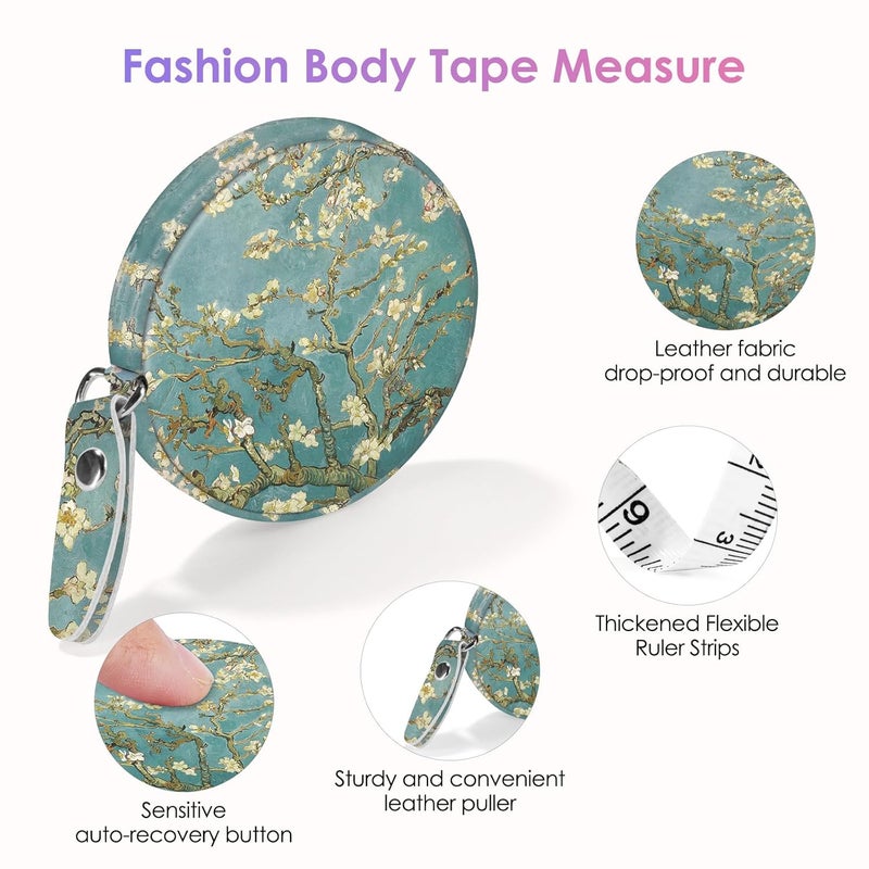 Gerkia Two-Piece Sewing Tape Measure，Colour Printed Small Retractable Soft Measuring Tape for Tailor Cloth Fabric Body Measurements. - Image 3